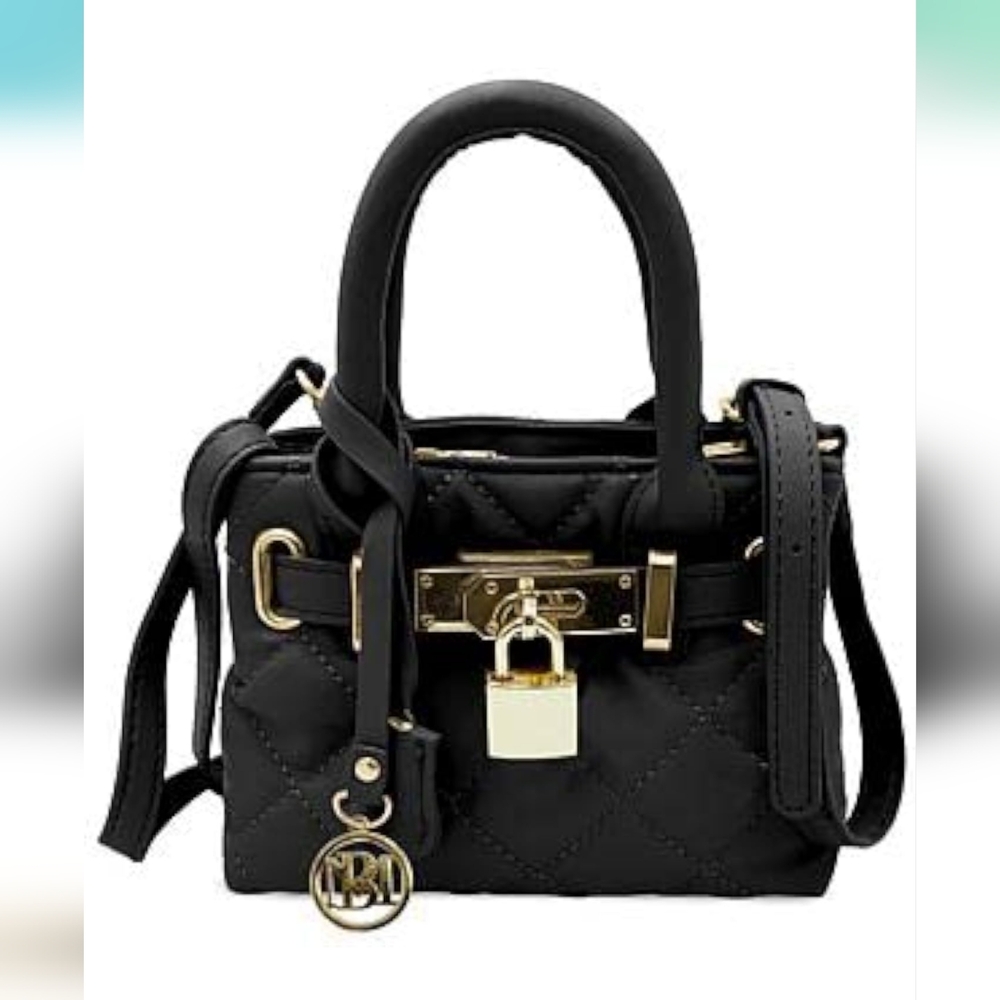 Studio Badgley Mishka Mini Diamond Quilted Tote With Lock